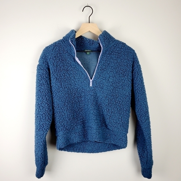 Wild Fable Purple Blue Sherpa Quarter Zip XS - Picture 2 of 7